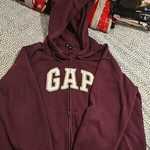 GAP Burgundy Zip-Up Hoodie